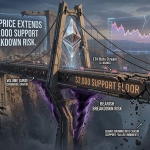 以太坊价格持续下跌，2,000美元支撑位面临跌破风险