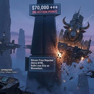 比特币价格在7万美元上方遭拒，多头失去上涨动能