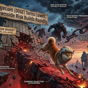 狗狗币(DOGE)转跌，下行风险迅速积聚