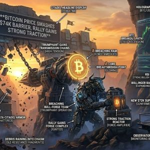 比特币价格突破74,000美元大关，涨势获得强劲动力