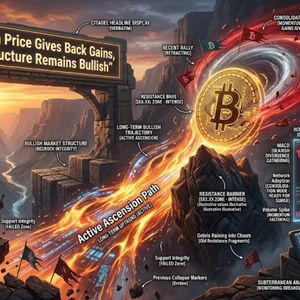 比特币价格回吐涨幅，但技术结构仍保持看涨态势